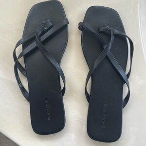 Banana Republic black flat sandals